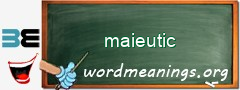 WordMeaning blackboard for maieutic